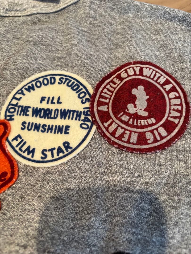 DENIMDUNGAREE Mickey刺繍＆ワッペンスエット140150160