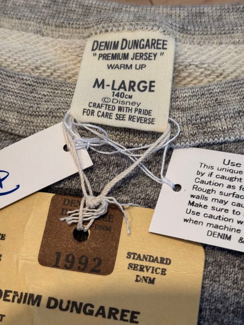 DENIMDUNGAREE Mickey刺繍＆ワッペンスエット140150160