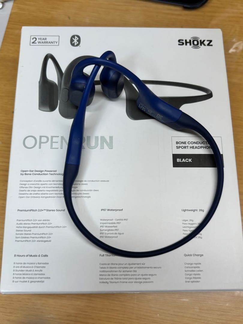 SHOKZ OPENRUN Mini 骨伝導イヤホン ブルー