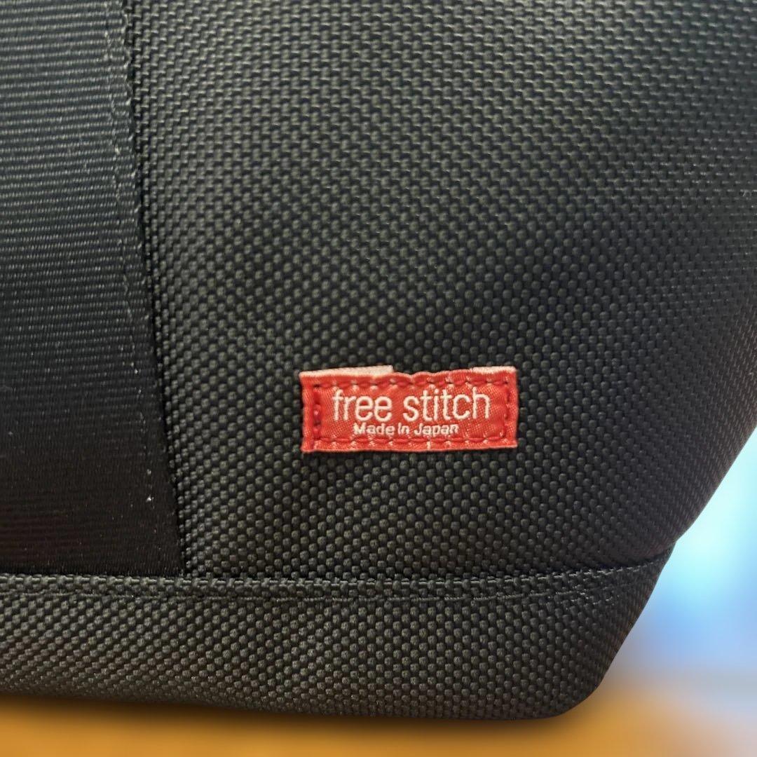 free stitch ブラック ナイロン キャリーバッグ