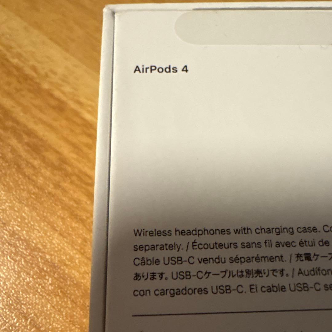 Apple AirPods 4 ワイヤレスイヤフォン 純正