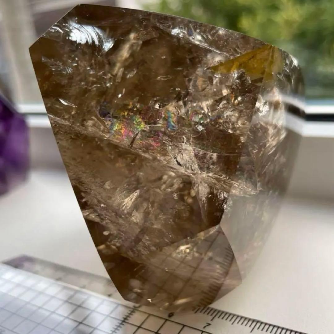 スモーキー　虹美　フリーフォーム　天然石　煙水晶　クリスタル