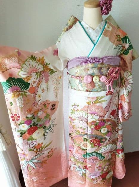 限定セール！1/18(日)まで　433.振袖7点セット 正絹　フルセット　成人式