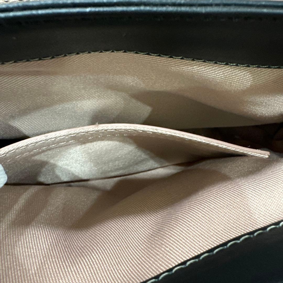 【美品】GIANNI CHIARINI ショルダーバッグ ブラック×ベージュ