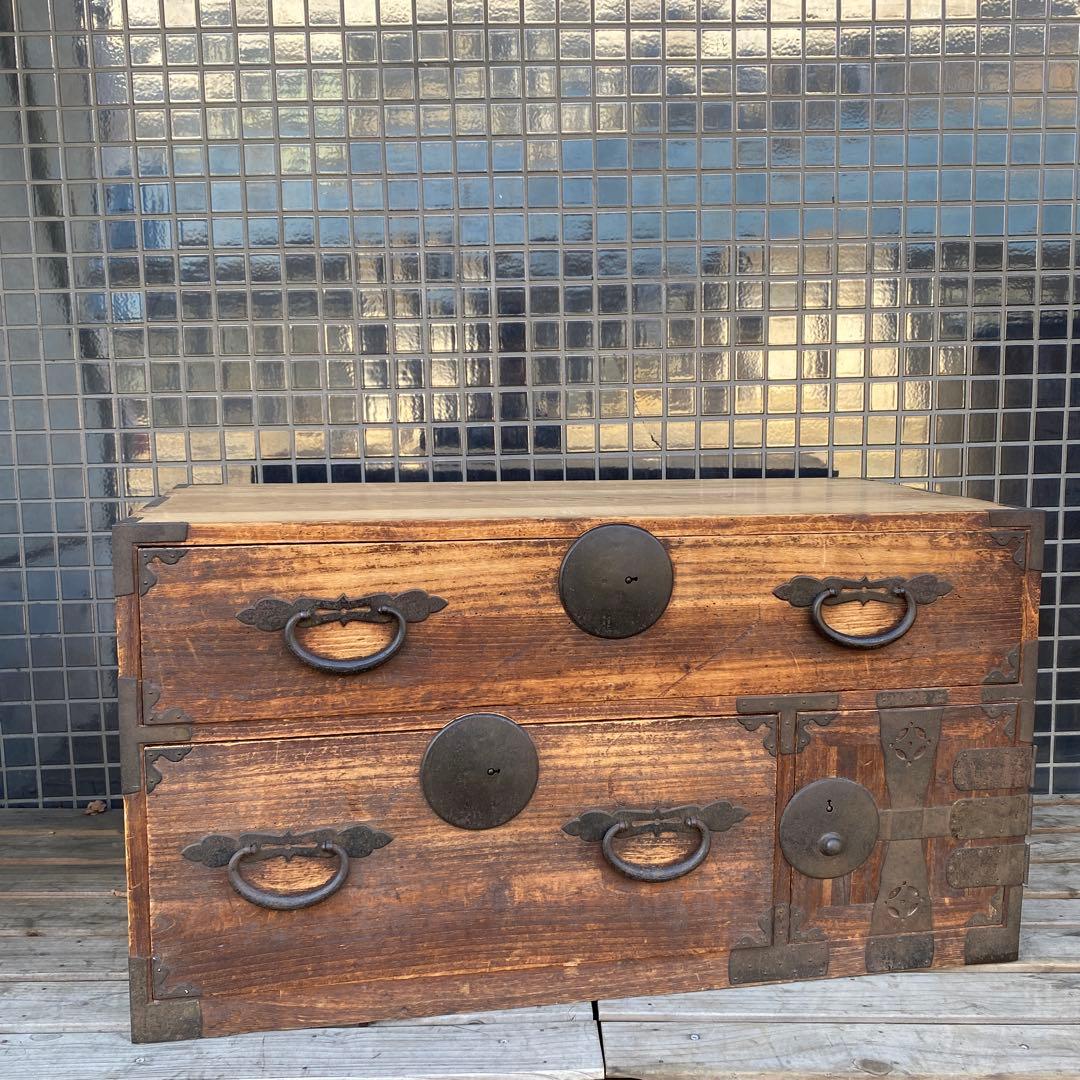 時代物 桐箪笥 時代金具 店舗什器 骨董品 古民家 蔵出し アンティーク