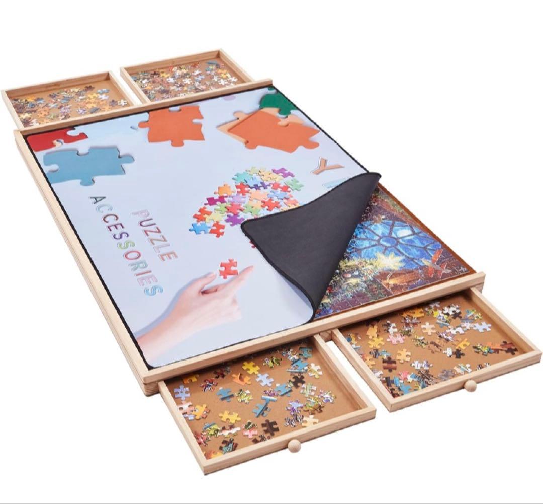 1000ピース 木製パズルボード(収納トレイ付)