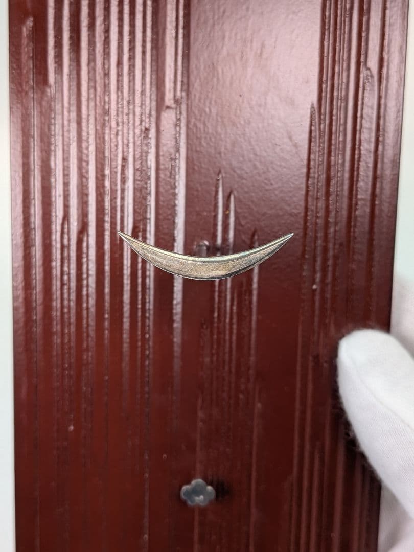 【塗・前端雅峯】【金具・蒼雲 作】 南鐐金具 扇子掛 共箱 純銀 茶道具 茶器