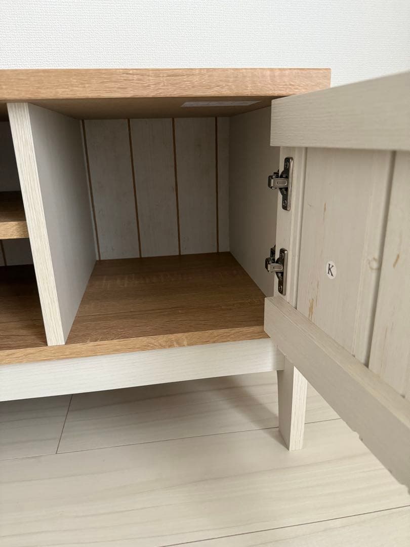 【お値下げ中】ニトリ テレビ台 ローボードマリーナ ホワイト ナチュラルウッド