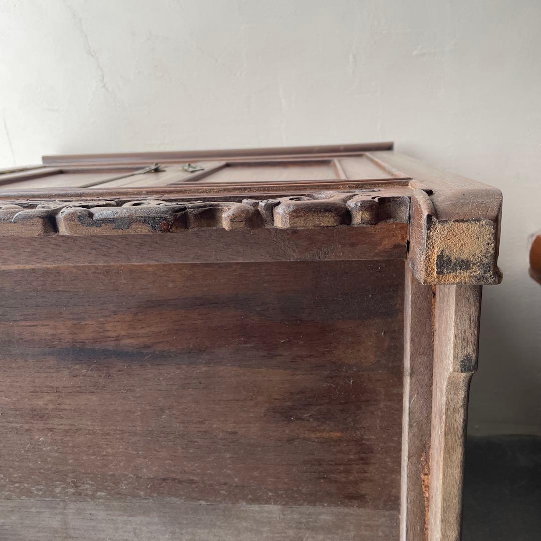 木製　唐木家具　キャビネット　カップボード　ヴィンテージ　李朝　両開き　棚