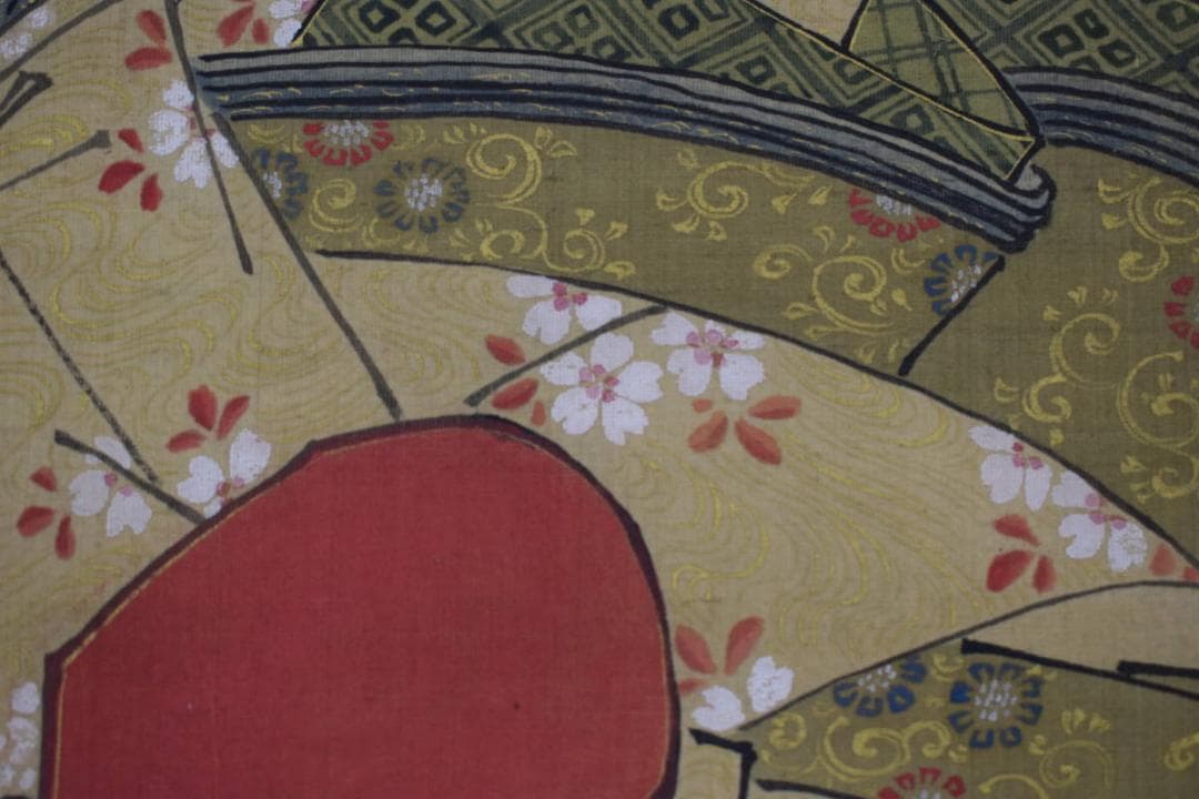 【真作】長谷川雪嶺/小野小町春秋山水図/三幅対/掛軸☆宝船☆Y-204　JM