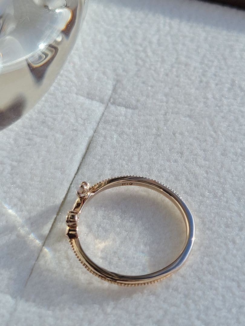 ねこ様★ノジェス K10 YG NOJESS ピンキーリング 指輪 5号 オパー