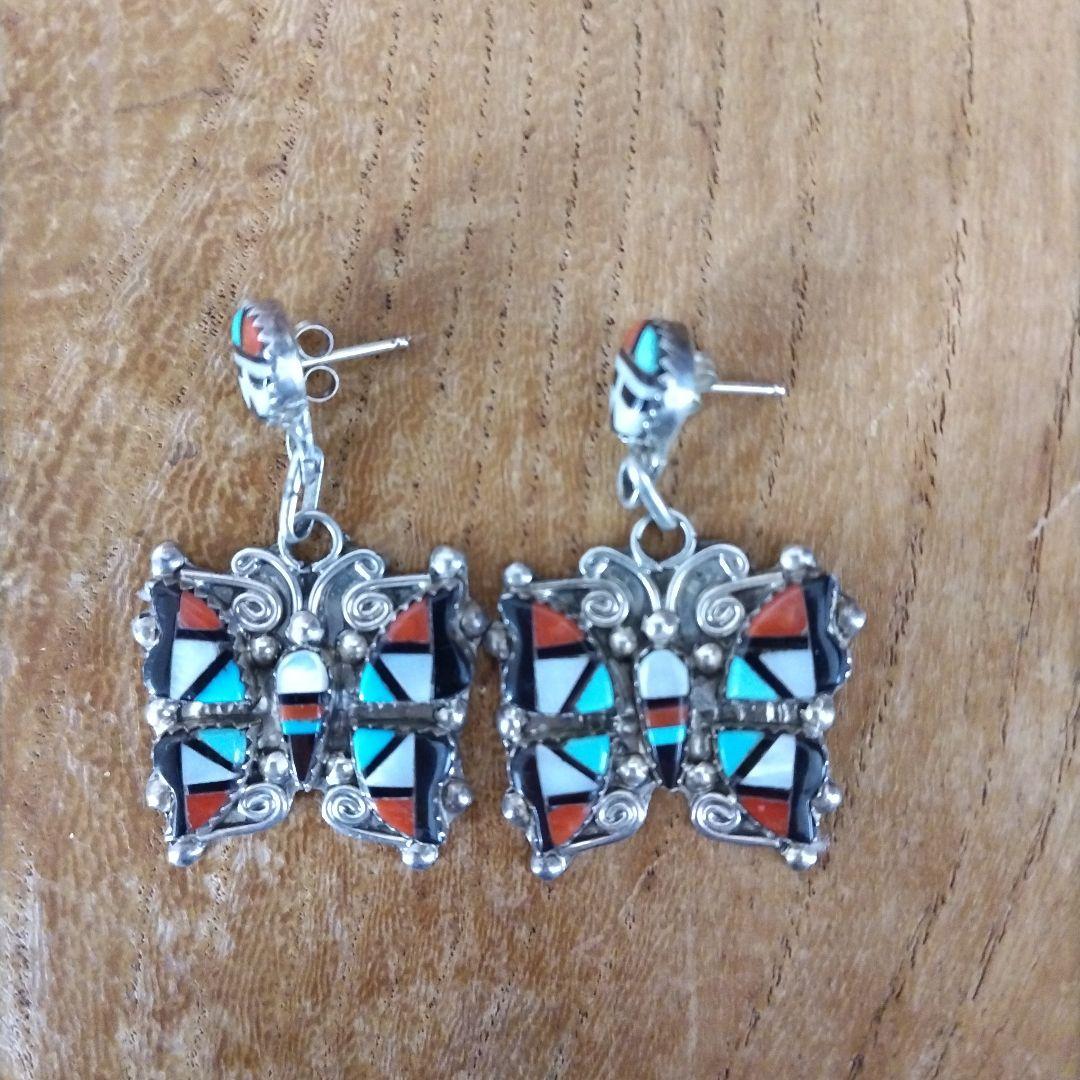 最終値下げ☆希少！ズニ族 インディアンジュエリー ピアス両耳