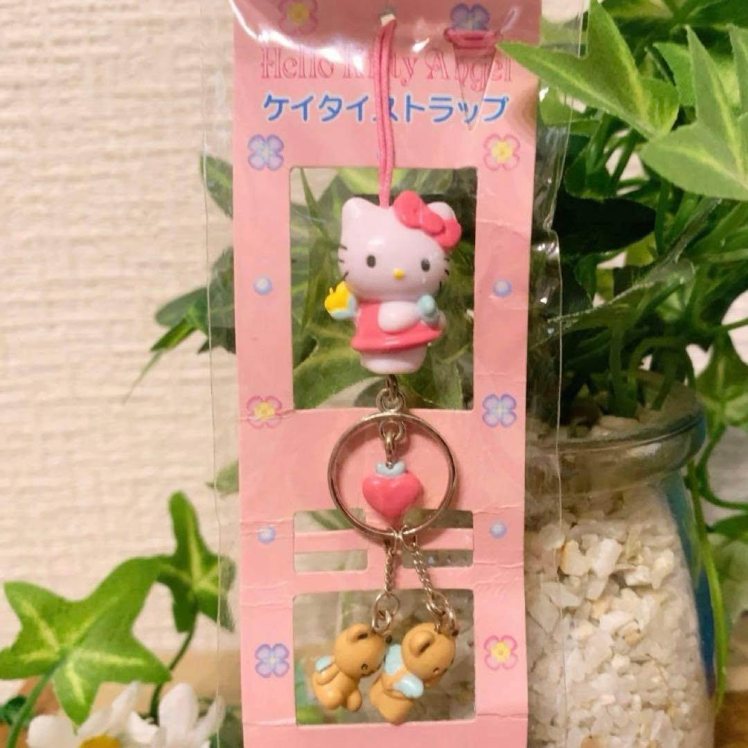 ★希少★ハローキティ エンジェル ストラップ キーホルダー チャーム 1998