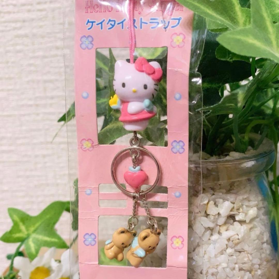 ★希少★ハローキティ エンジェル ストラップ キーホルダー チャーム 1998