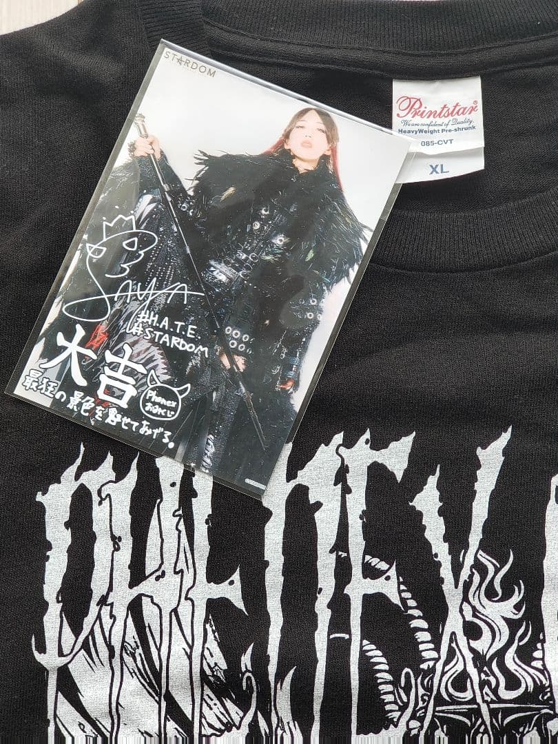 新品近い♡上谷沙弥♡Phenex Queen TシャツXLサイズ&ブロマイド大吉