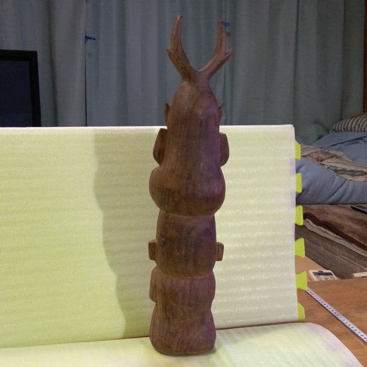ミャンマー　木彫像　オブジェ　木製　木彫り　雑貨　インテリア　置物　魔除け