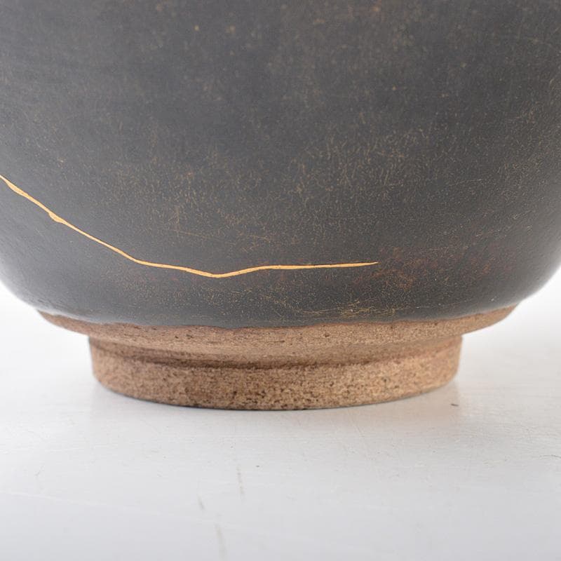 中国　禾目天目茶碗　金継ぎ直しあり　C　R6105