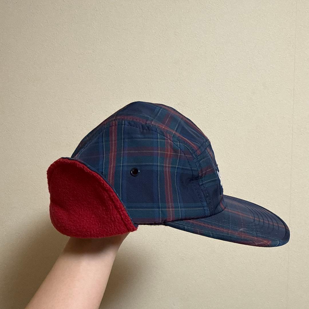no.3 Supreme チェック柄 耳当て付きキャップ