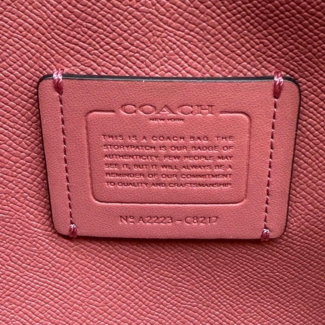 COACH コーチ ショルダーバッグ 2way PVC 花柄 クロスボディ 白