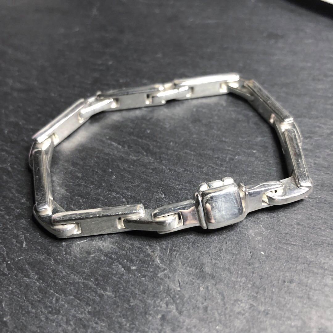 アクセサリー Vintage Silver Stick Chain Bracelet 925