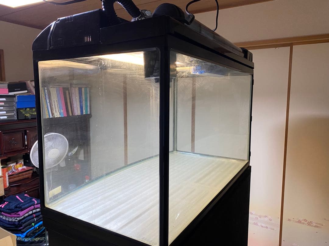 大きな水槽 蛍光灯照明付き