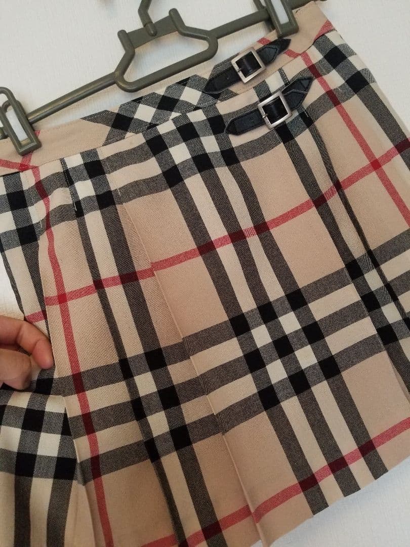 バーバリーロンドンキッズスカート本革ベルトフォーマル 入学 卒園 美品