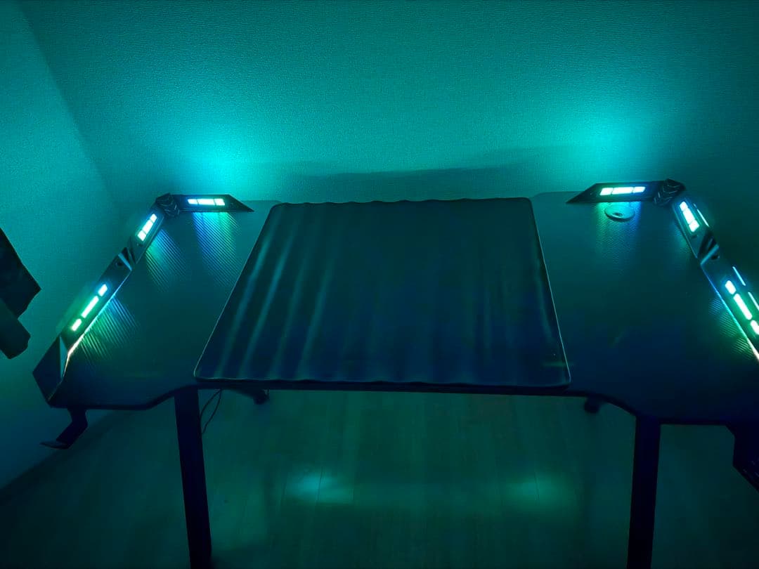 ゲーミングデスク 幅120cm×奥行60cm カーボンファイバー製 【完成品】