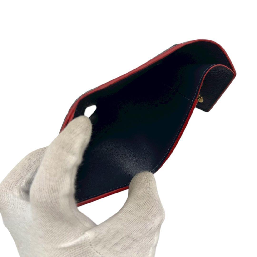 ほぼ新品未使用　アンプラント　ポルトフォイユ　ゾエ　マリーヌルージュ