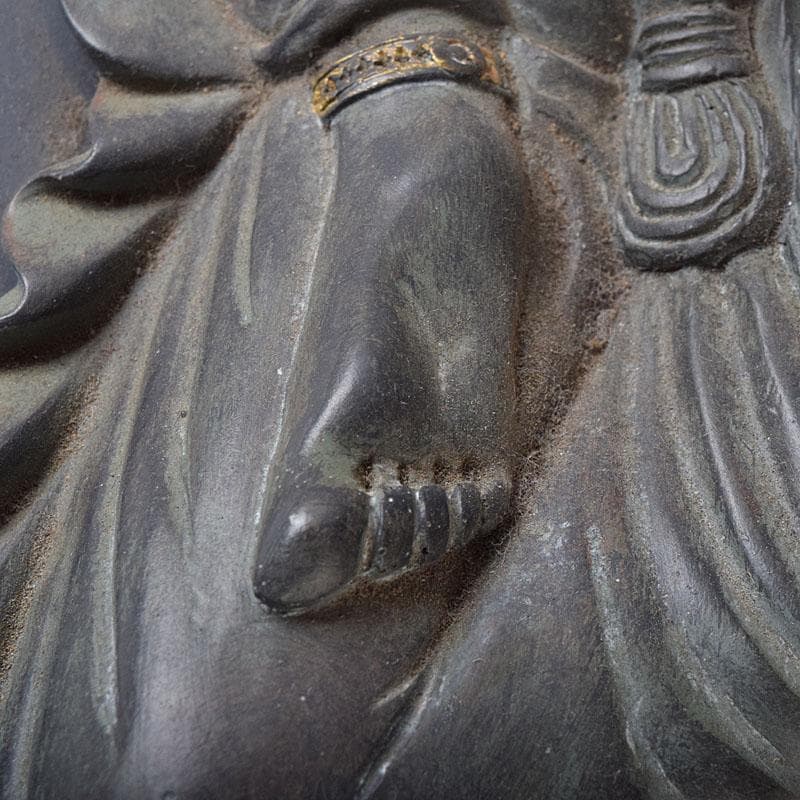 仏教美術　樹脂製　彩色　不動明王坐像　仏像　M　8680