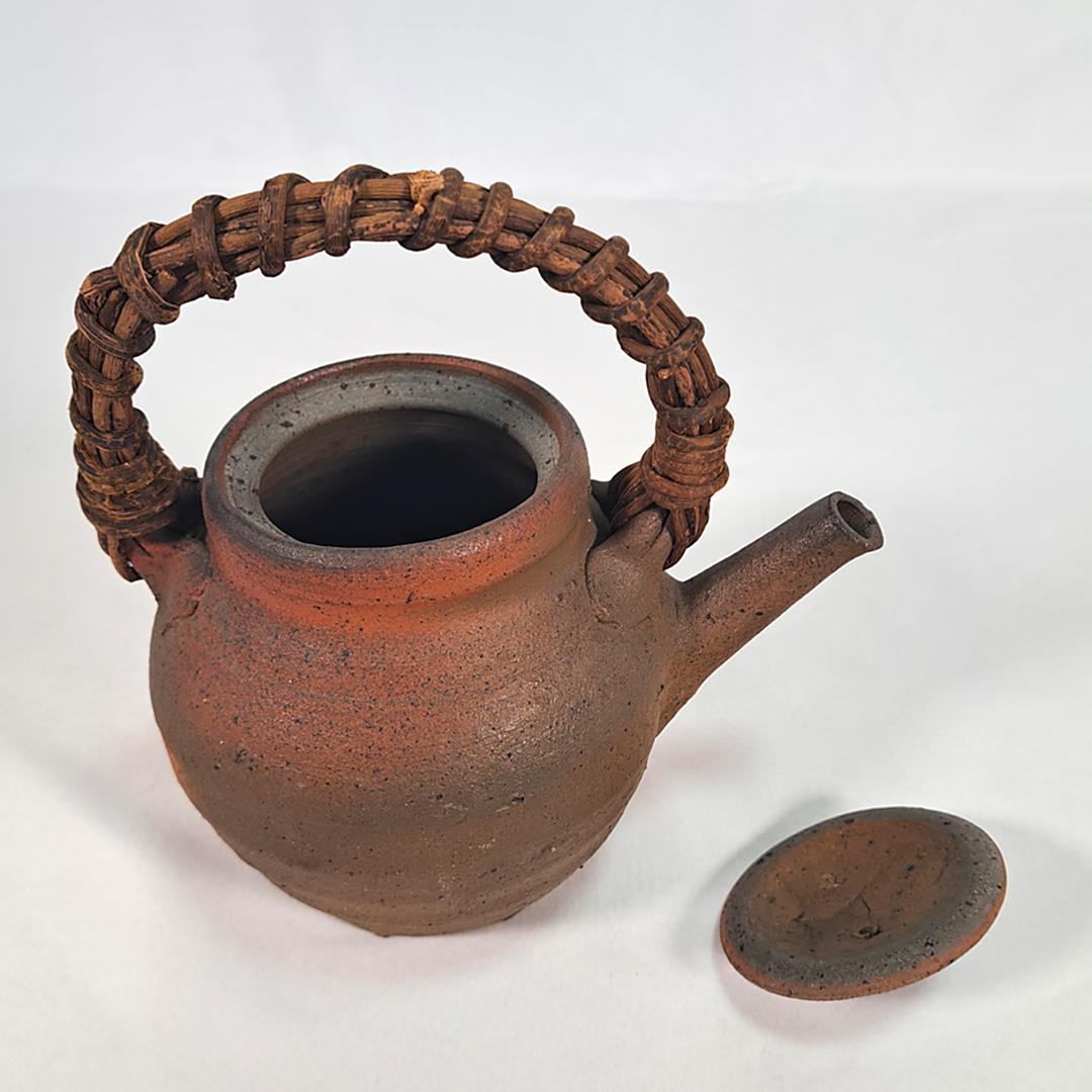 森岡成好作「土瓶」/陶器/南蛮焼締