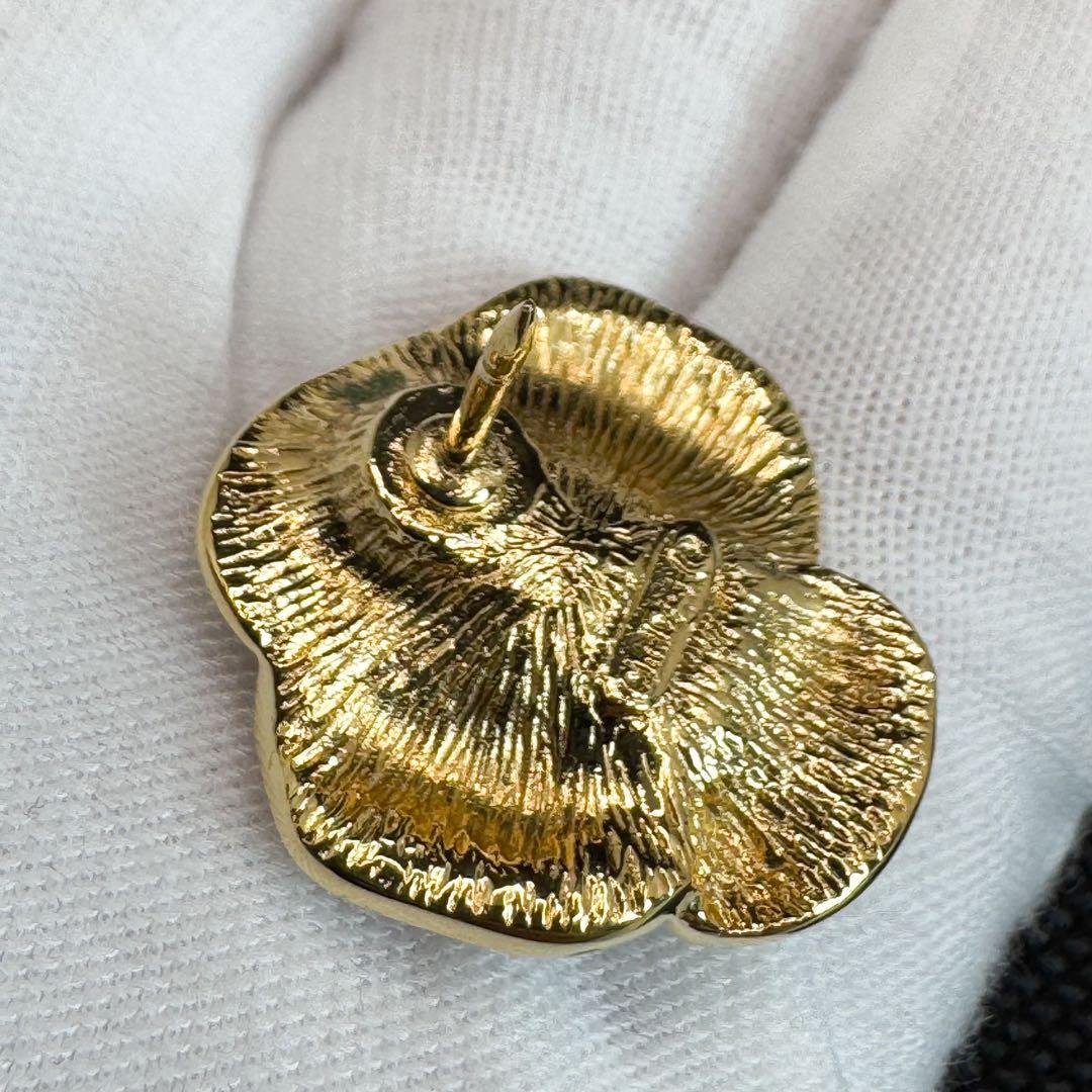 Christian Dior ブローチ フラワーモチーフ パール ラインストーン