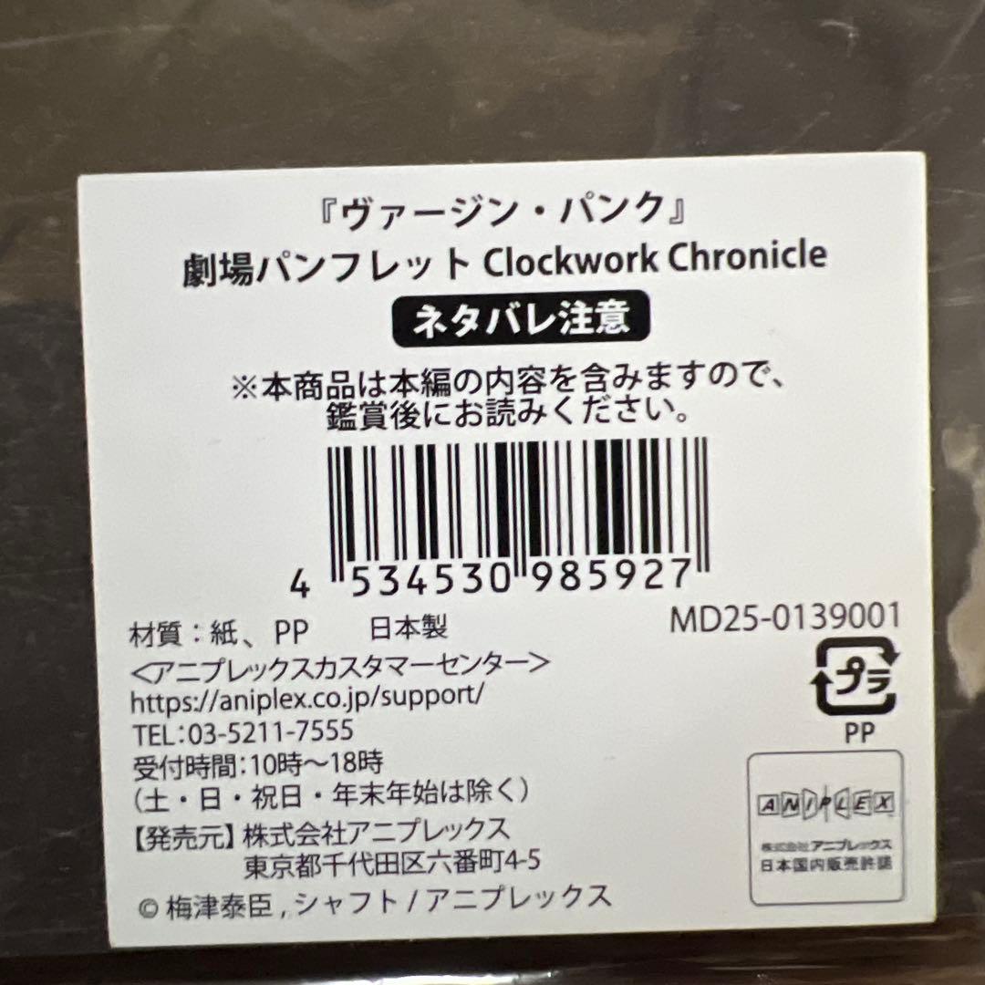 ヴァージンパンク 劇場パンフレット