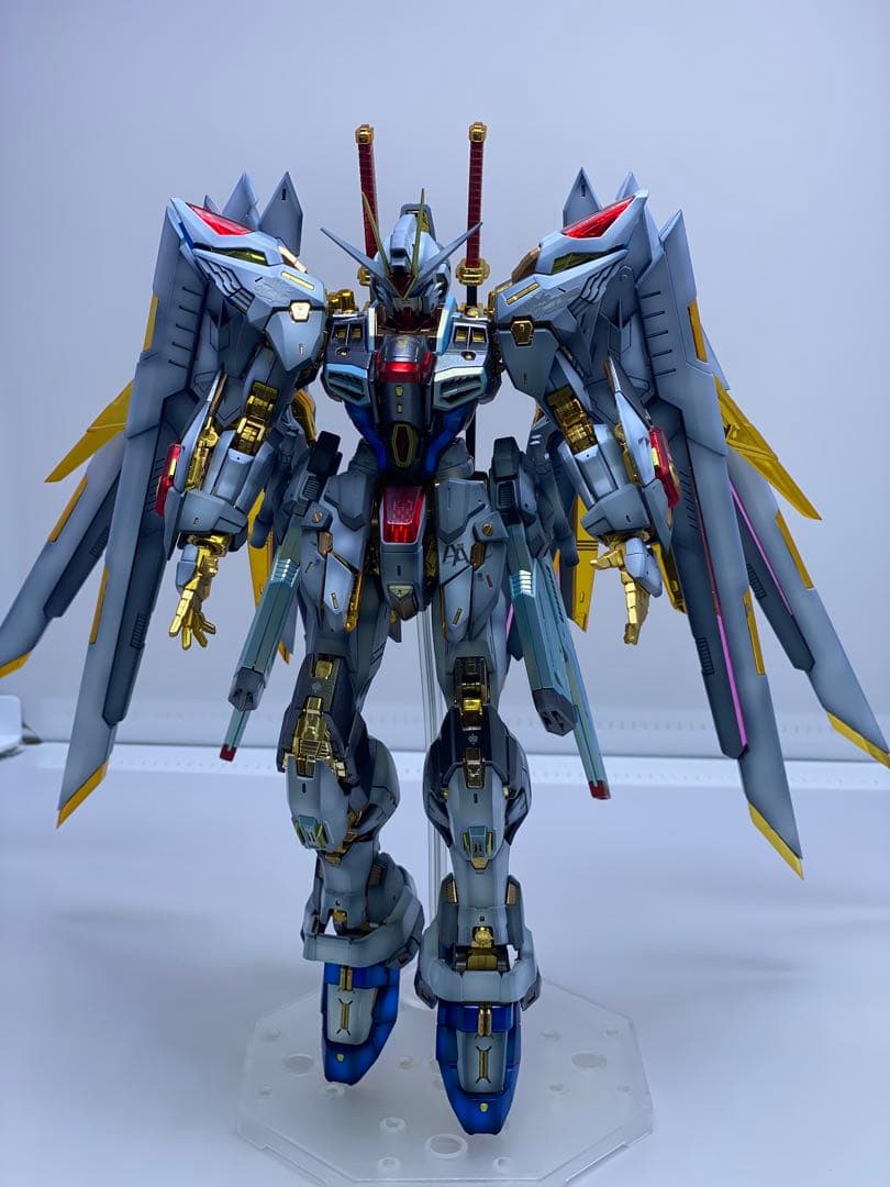 MGEXサイズ1/100ストライクフリーダム塗装完成品+ミッドナイトコーティング