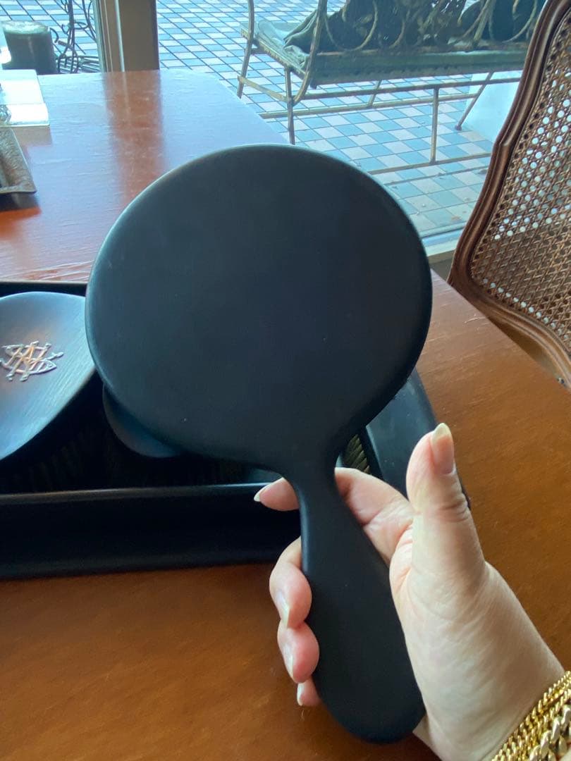 木製ミラーとブラシセット