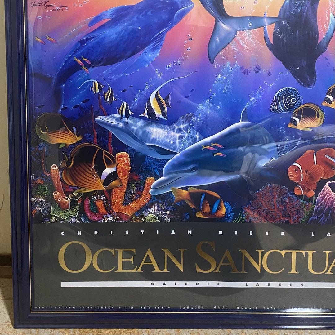 【クリアー様】ラッセン オーシャンサンクチュアリ 絵画 額装 ポスター