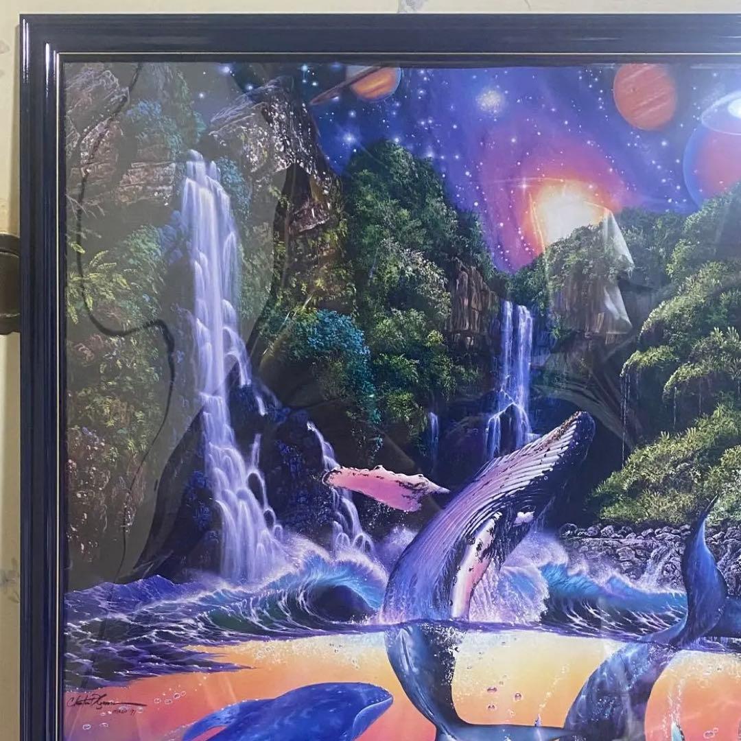 【クリアー様】ラッセン オーシャンサンクチュアリ 絵画 額装 ポスター