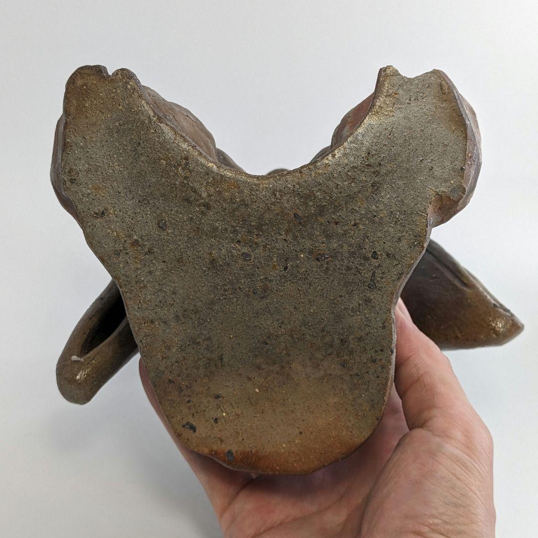 岡山県重要無形文化財 浦上善次 備前焼 申置物 サル 猿 工芸品 干支 細工物