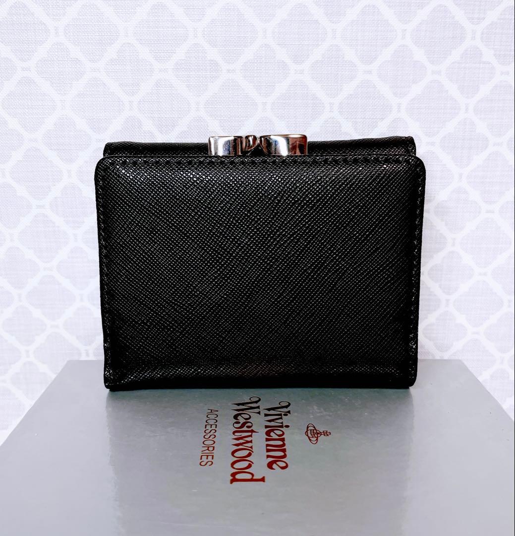 【最新◇ショッパー付】新品 ヴィヴィアン・ウエストウッド 3折財布 ブラック