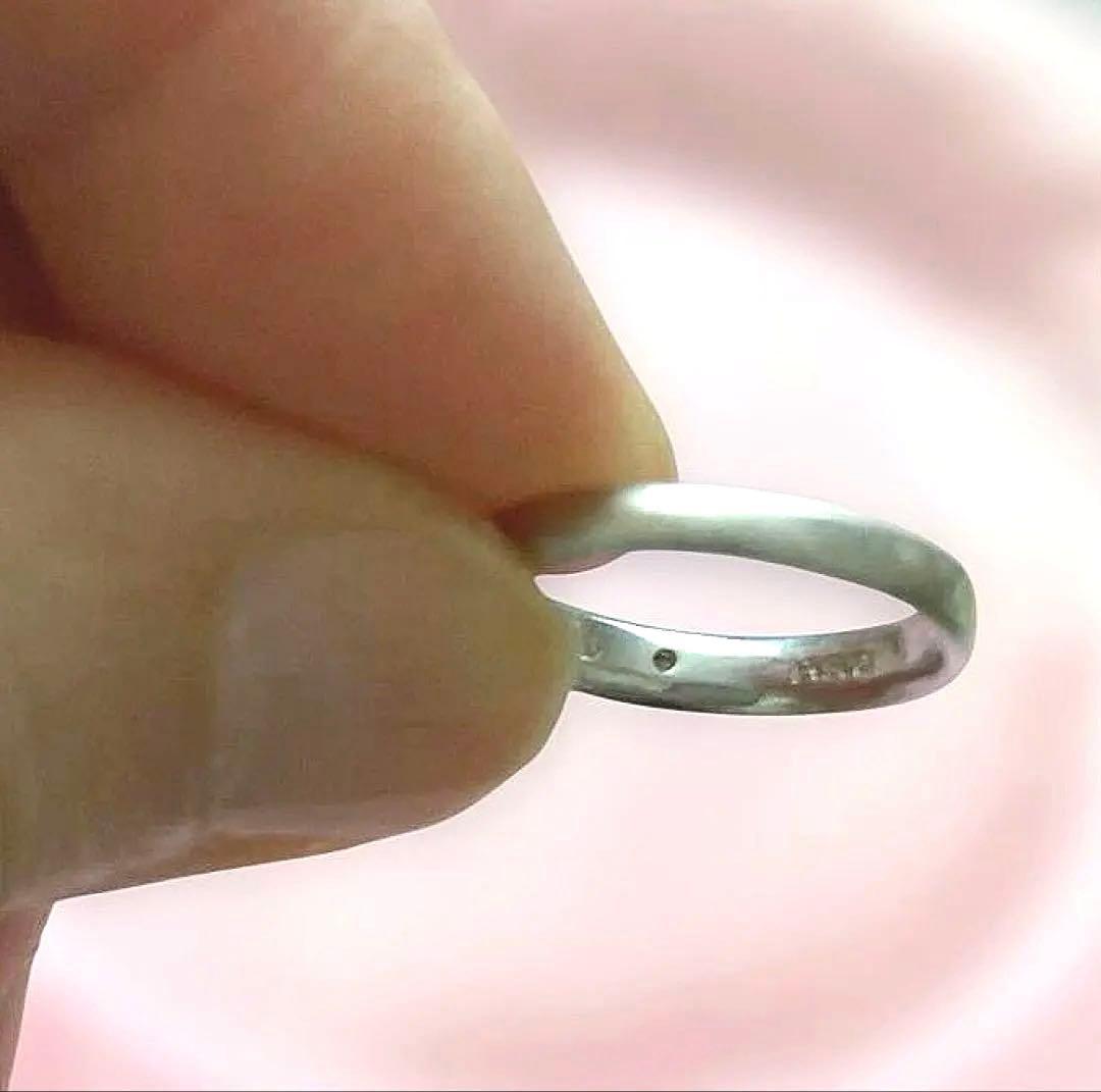 シンプルプラチナリング 総量3G　❣️ダイヤ0.08C PT900 の刻印あり