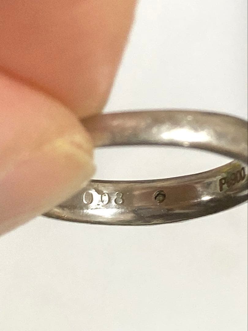 シンプルプラチナリング 総量3G　❣️ダイヤ0.08C PT900 の刻印あり