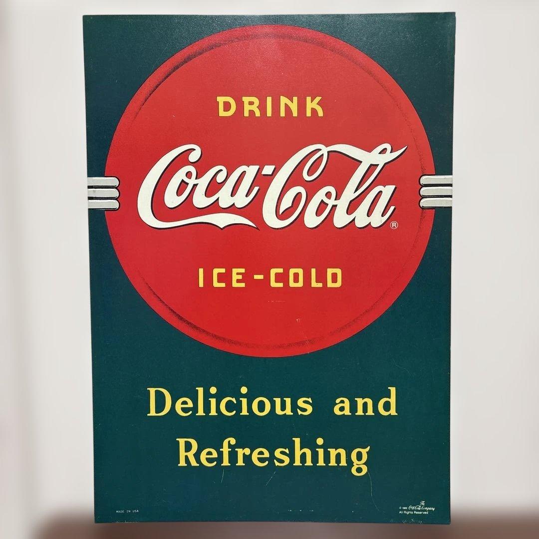 Coca-Cola コカコーラ USA製 1989 穴開け縁加工無しオリジナル版