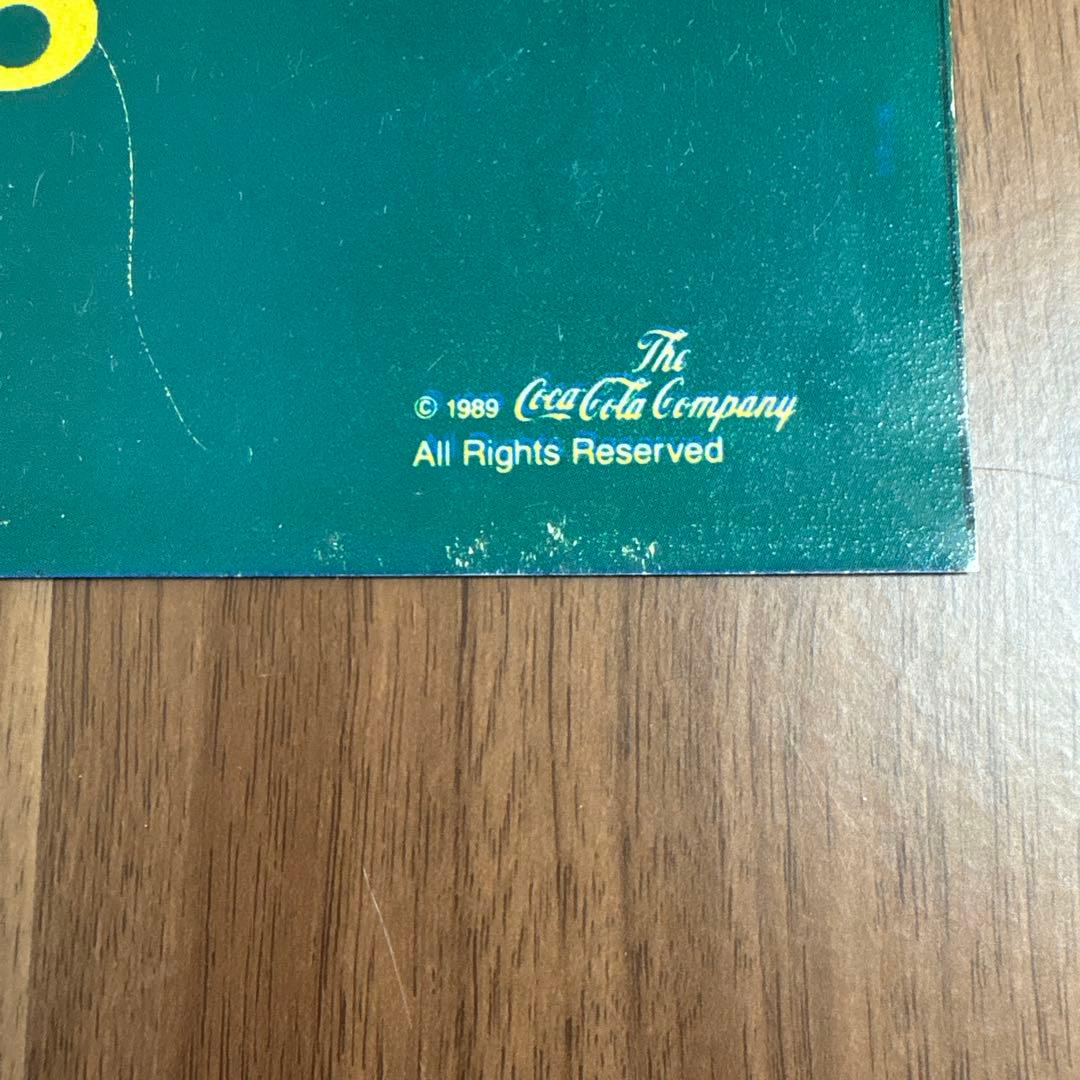 Coca-Cola コカコーラ USA製 1989 穴開け縁加工無しオリジナル版