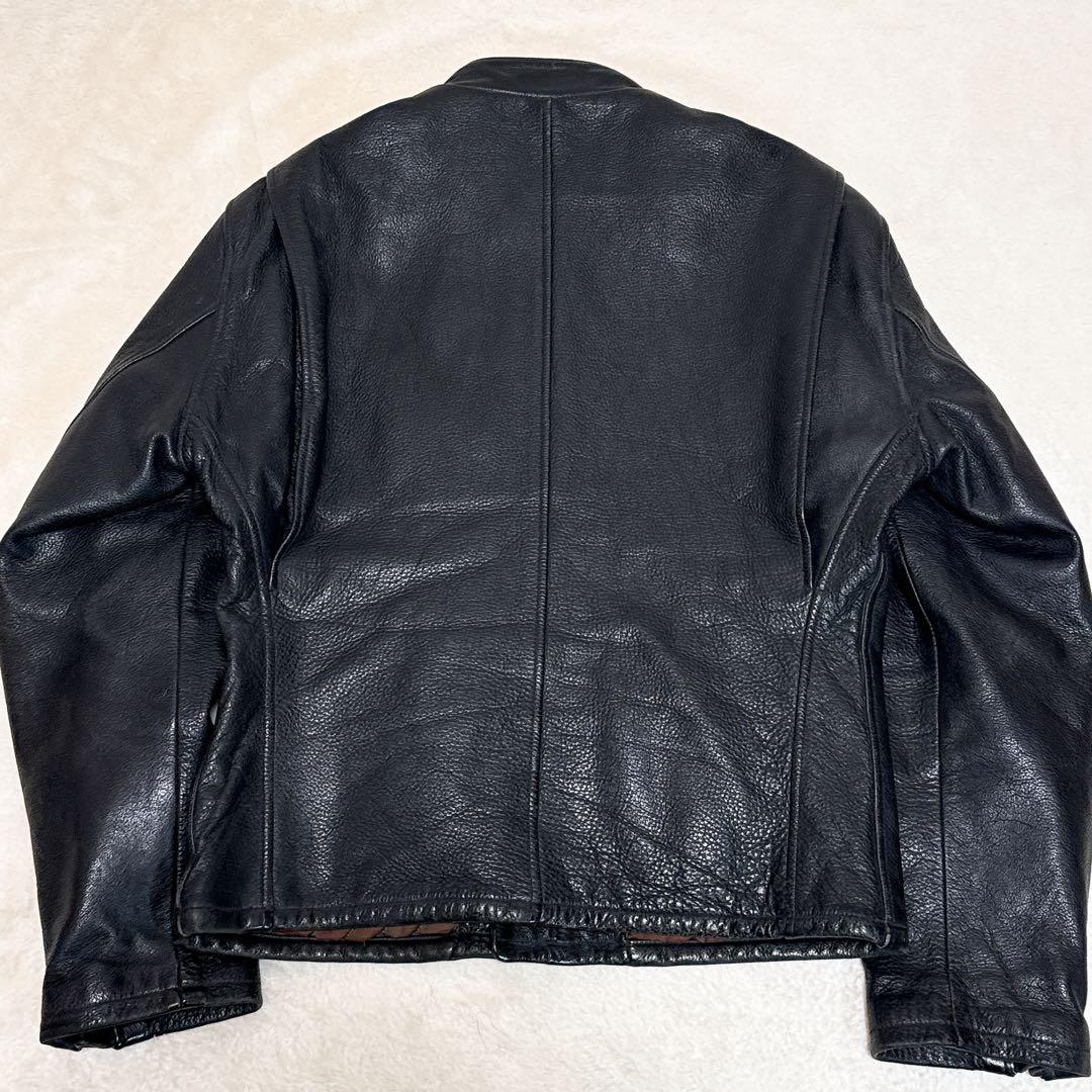 美品✨ポールスミス ライダース レザージャケット L 牛革 キルティング 黒