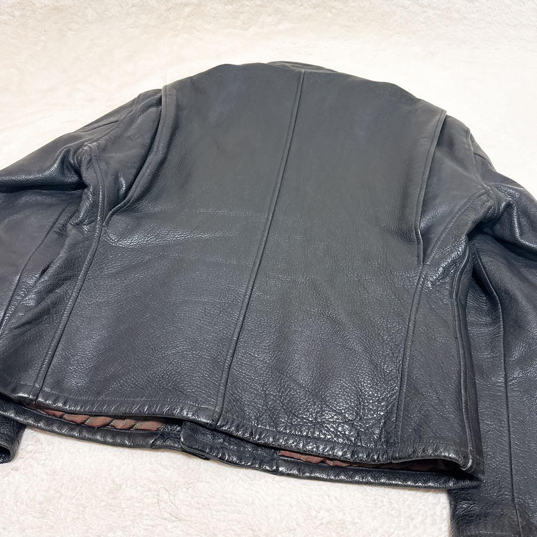 美品✨ポールスミス ライダース レザージャケット L 牛革 キルティング 黒
