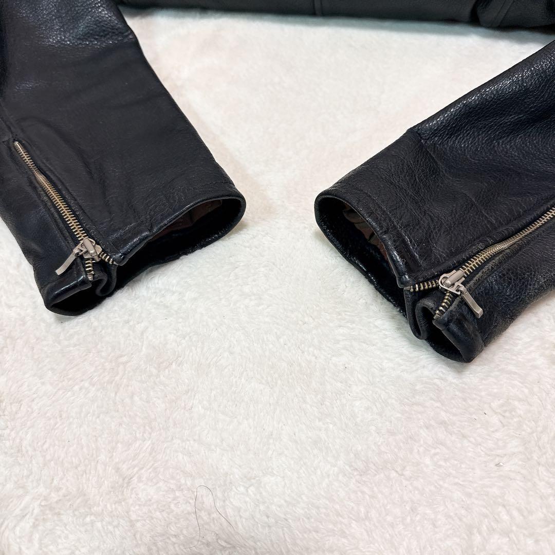 美品✨ポールスミス ライダース レザージャケット L 牛革 キルティング 黒