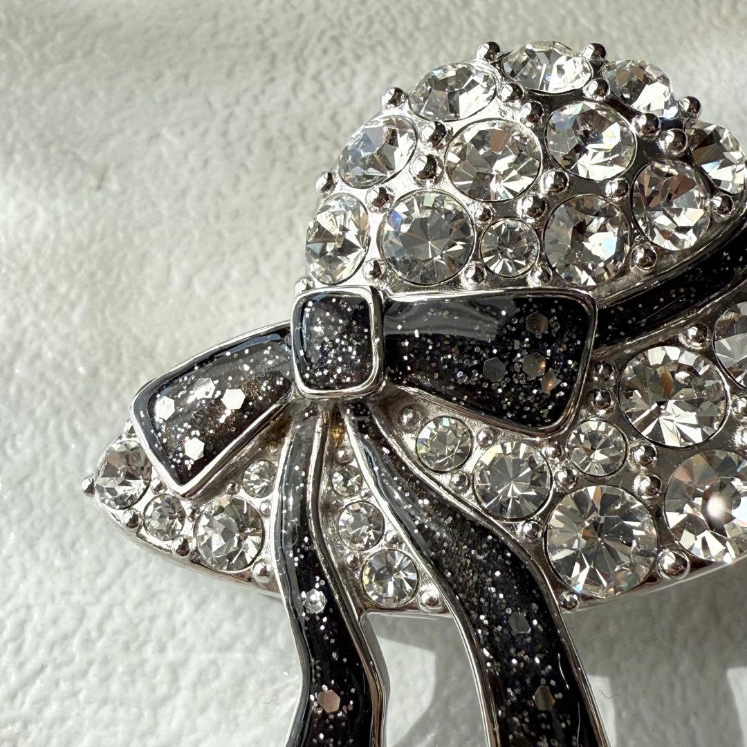 定価4万 Rene 現行品 ハットブローチ スワロフスキー キラキラ