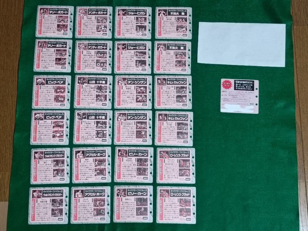 タカラ　餓狼伝説2　コレクションページ　キラページ24種　当選品