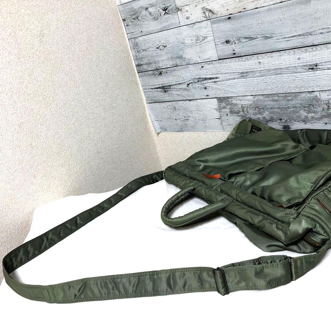 極美品✨希少 ポーター タンカー ボストンバッグL セージ 大容量 2way