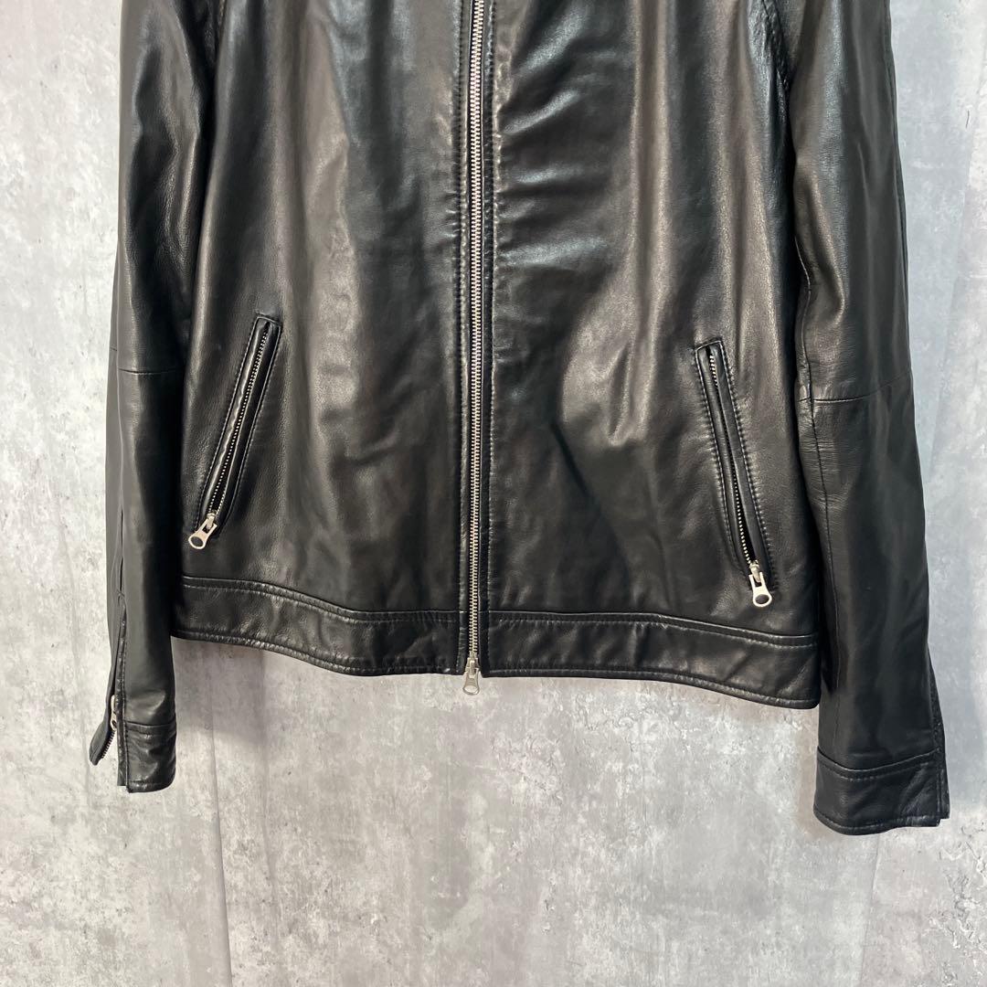 BARNEYS NEWYORK スタンドカラー レザージャケット 46