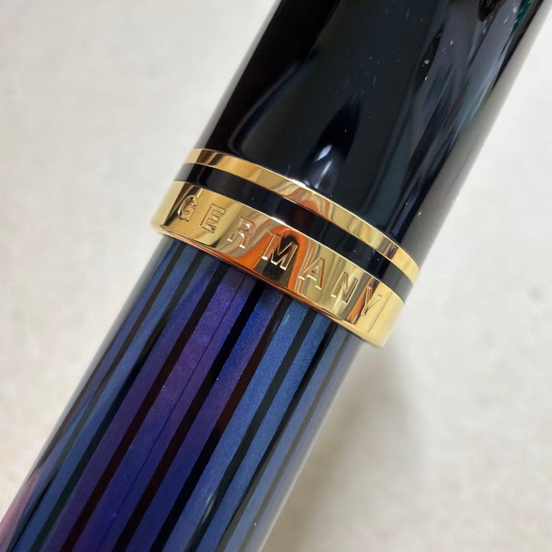 新品 Pelikan ペリカン 万年筆 スーベレーン M600 青縞 EF